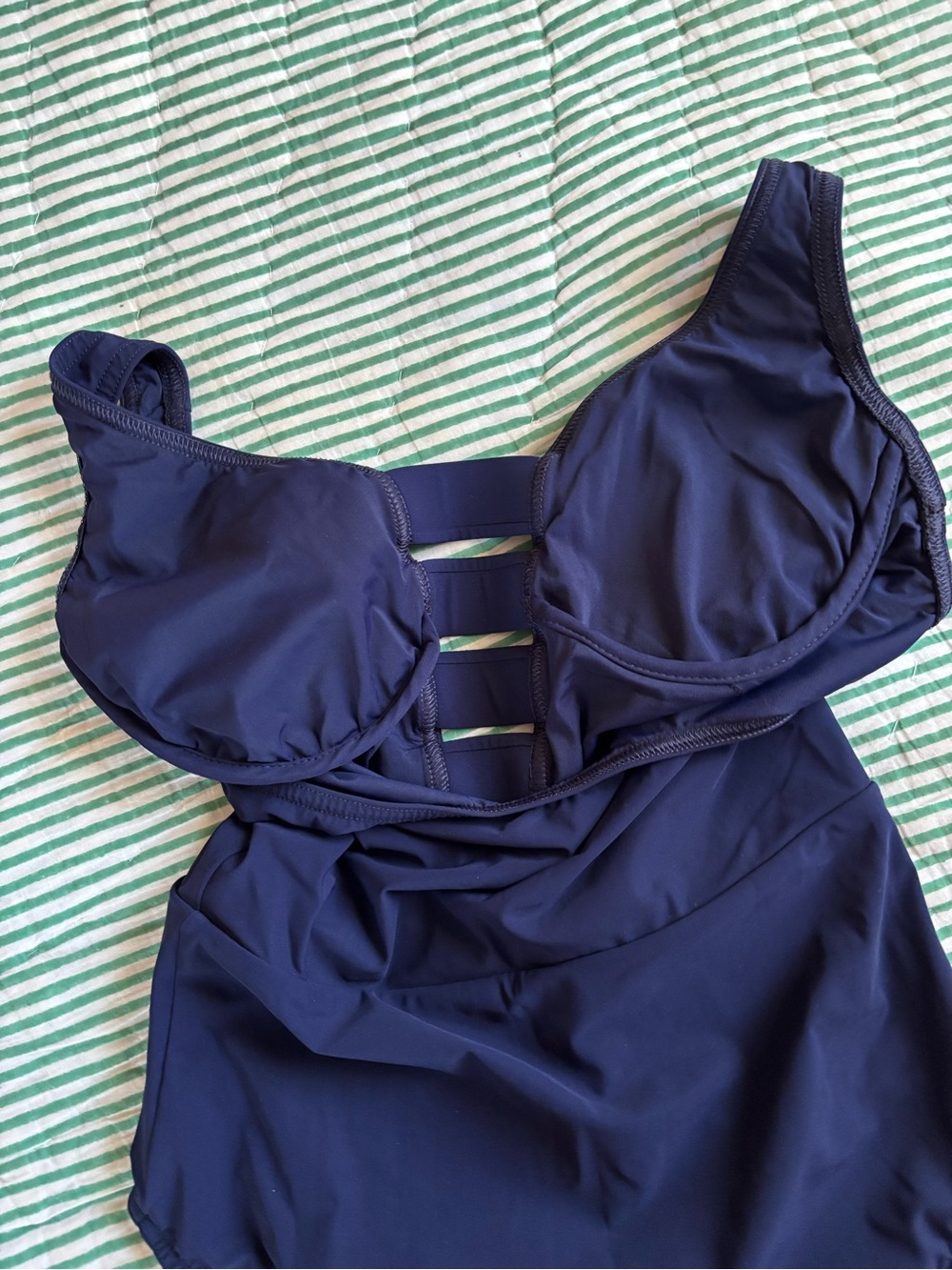 Karla Colletto Navy Seraphina One Piece Size 12 NWT - Picture 4 of 4